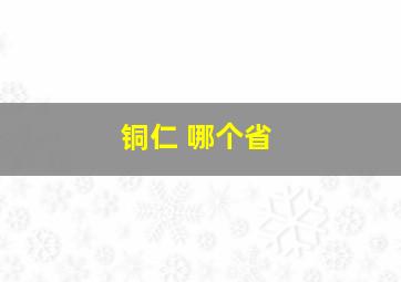 铜仁 哪个省